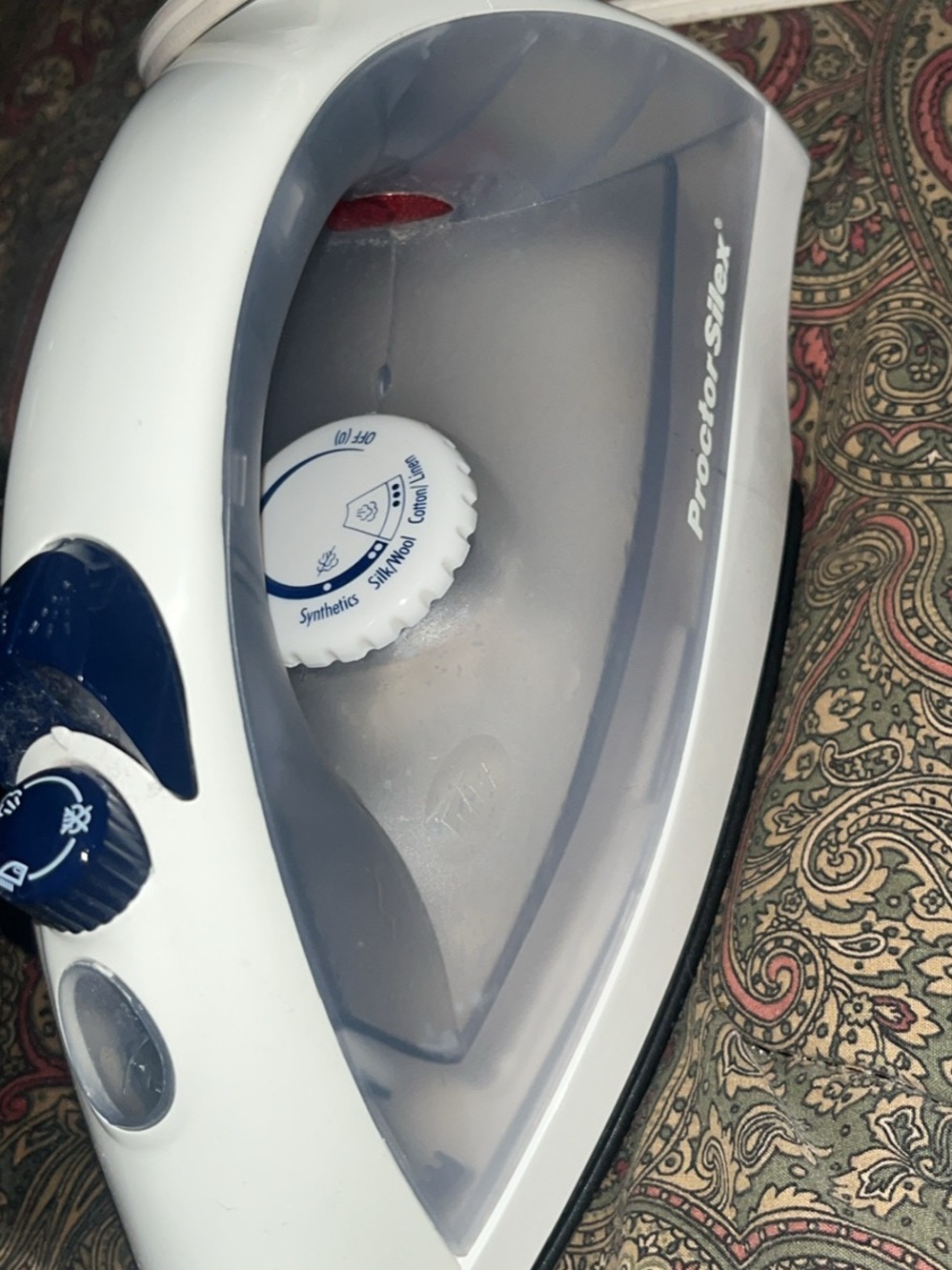 White & Gray Steam Iron - Reliable Home Ironing